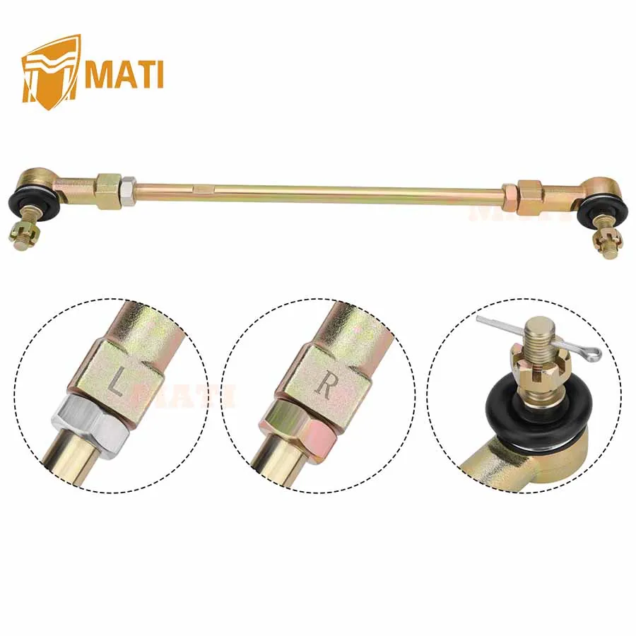 MATI Left & Right Tie Rod Ends Assy for Honda TRX400EX TRX400X 1999-2014 53157-HN1-601 53158-HN1-601 53521-HN1-000