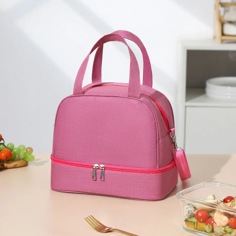 Large-capacity Hand-held with Shoulder Strap Insulated Bag Lunch Box Bag Student Thickened Waterproof Lunch Bag Insulated Case
