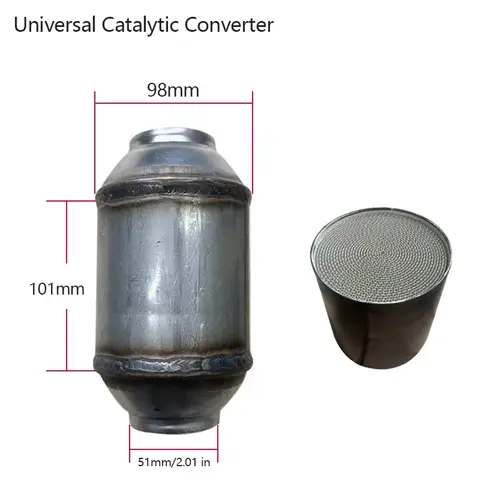 High flow 2.01 in Euro 3 4 5 6  Standard Petrol Engine Exhaust Catalyst with Metal honeycomb Inner Core