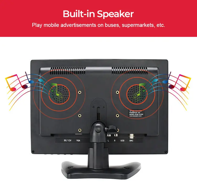 7 8 9 10 10.1 12 12.1 13.3 Polegadas Lcd CCTV Full HD Controle Remoto VGA AV BNC Entrada USB Montagem na Parede TFT