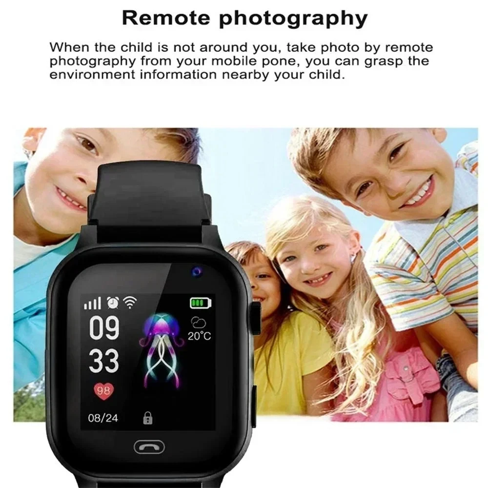 Xiaomi jam tangan pintar 4G anak, jam tangan pintar anak SOS, Wifi, GPS, lokasi, panggilan Video, kartu analog, kamera, anti air, jam elektronik Sekolah