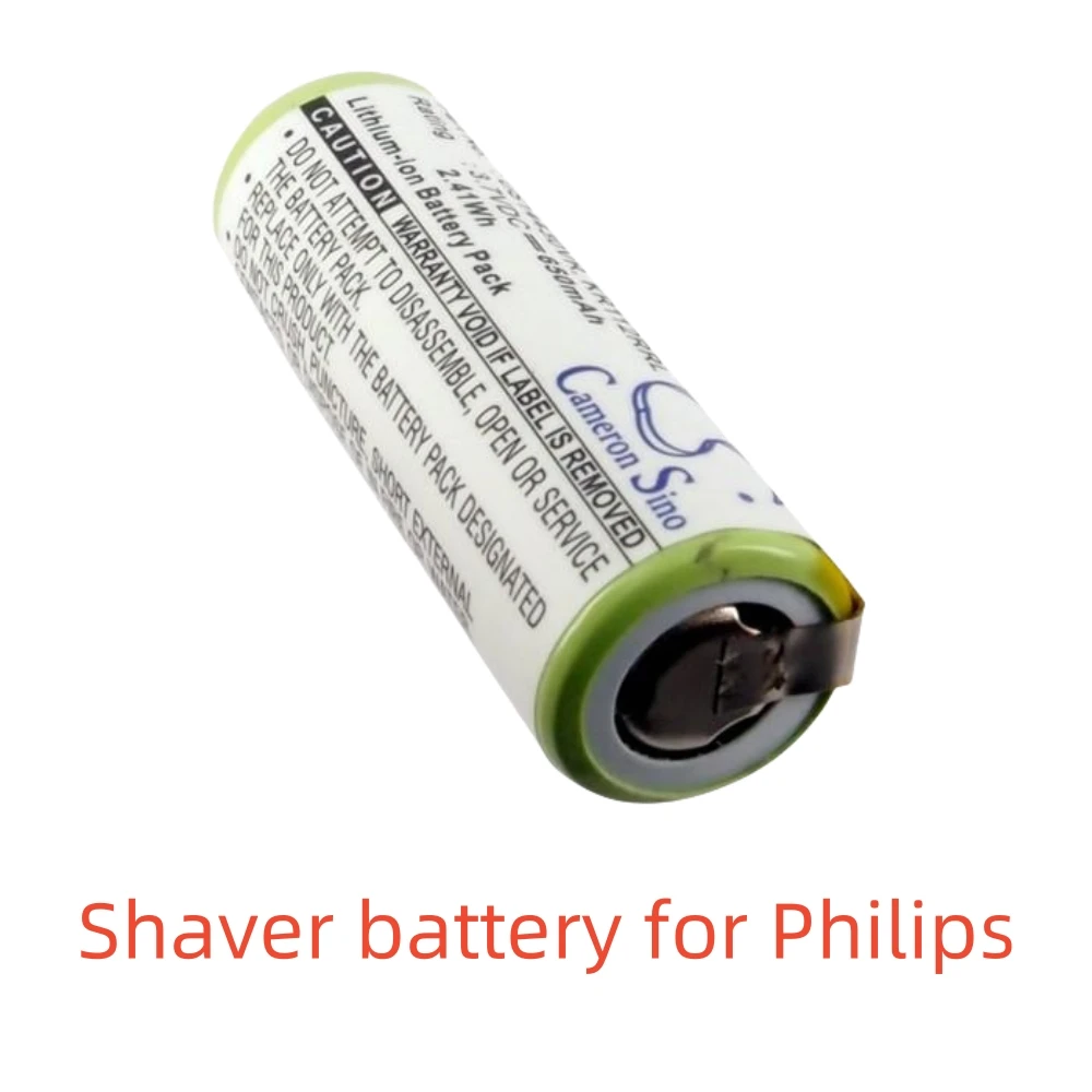 CS リチウムイオンシェーバーバッテリーフィリップス、3.7V、650mAh、HS8420 HS8420/23、US14430VR KR112RRL