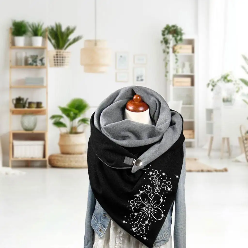 Retro Style Neckerchief Scarf Triangle Casual Shawl Blanket Warm