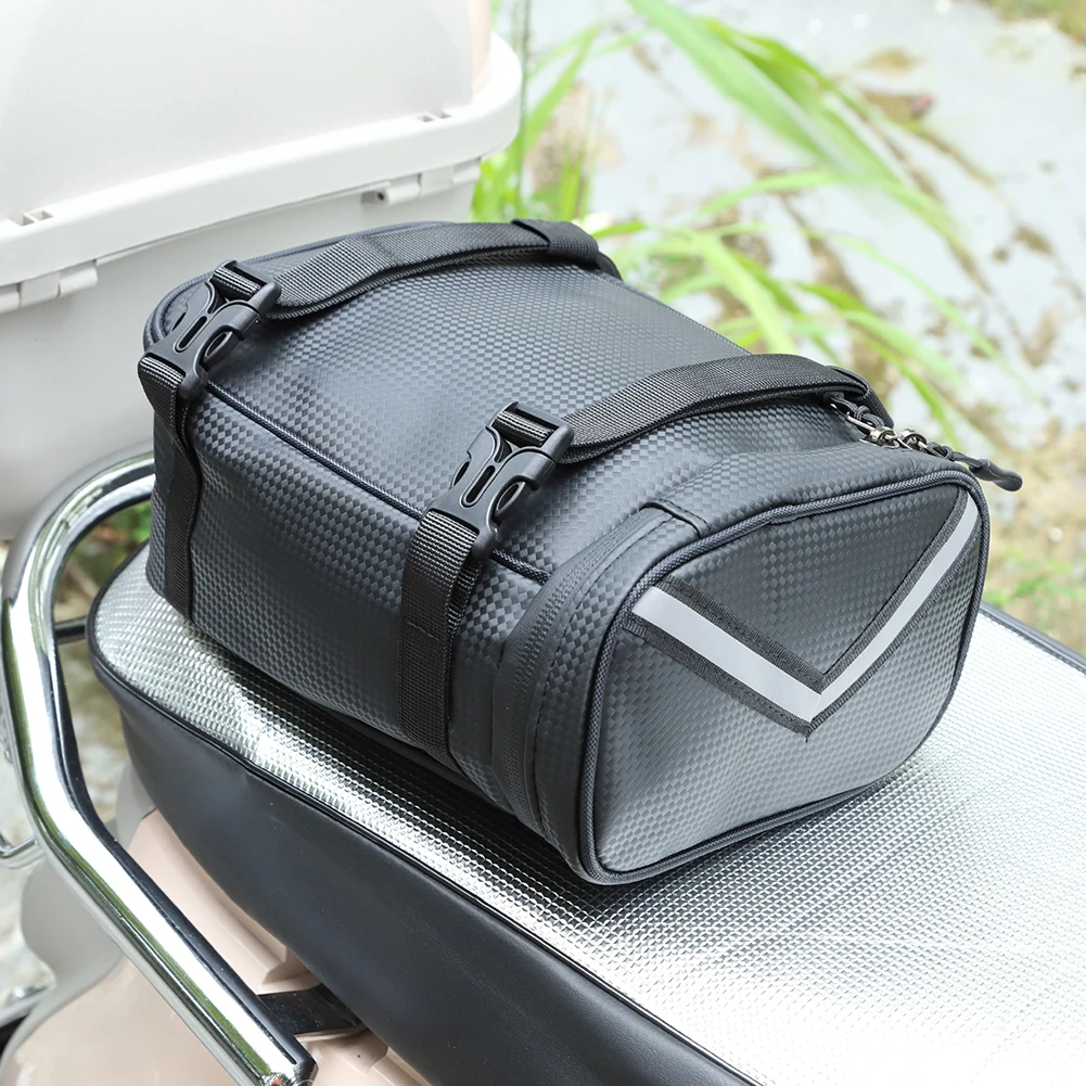 

Motorcycle Luggage Rack Under Bag Reflective Bicycle Back Seat Bag Bike Rear Seat Saddle Pouch for Motorcycle Electric Bicycle