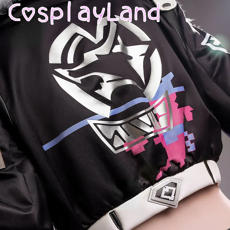 Honkai Star Rail Silber Wolf Cosplay Kostüm Spiel Uniform Brille Ohrringe Stellar Jäger Hacker Halloween Party Frauen Anzug