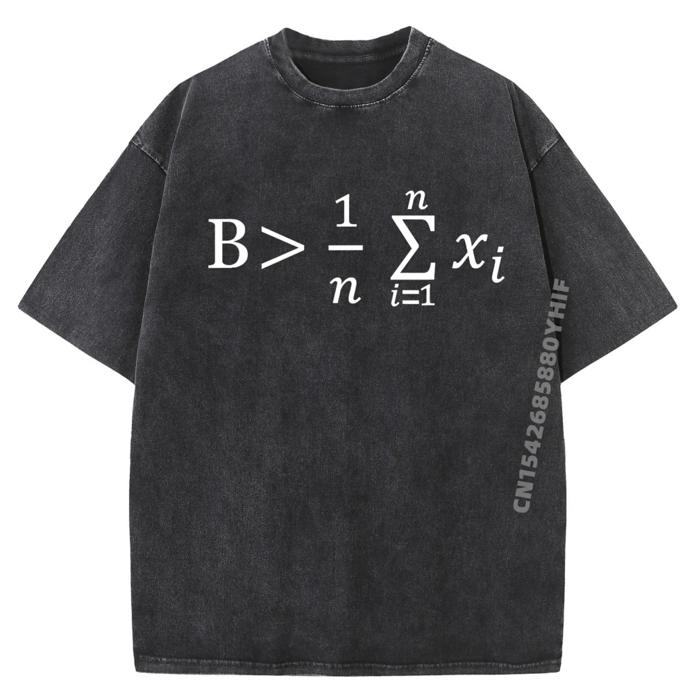 

Funny Math Be Greater than Average Christian Tshirt Men's Clothes Vaporwave Letter Printed Tees Mens Streetwear Washed Shirt