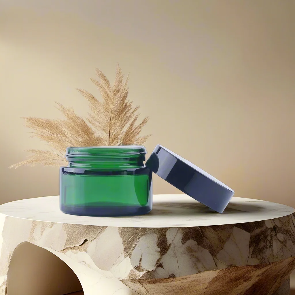 

10 шт./лот, 20 г, 30 г, 50 г, пустые зеленые стеклянные баночки для косметики, контейнеры для макияжа, флаконы для лосьона, пробники для крема для лица, коробки для геля