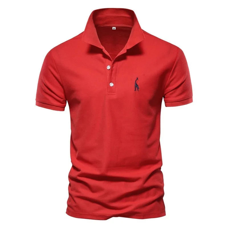 Summer Polo Shirt Men's Trendy Lapel Short Sleeved Business T-Shirt