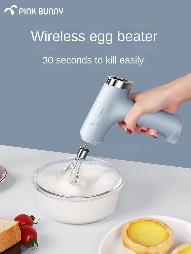 Benny Rabbit Eggbeater Electric Household Wireless Handheld Small Baking Tool Automatic Cream Whipping and Stirring Machine