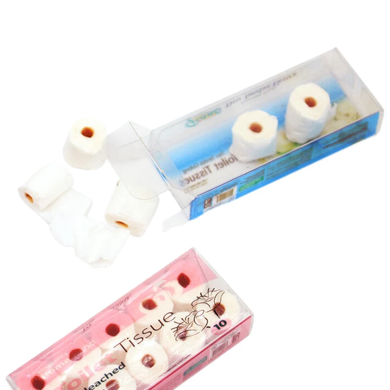 Mini rouleau essuie-tout en papier pour maison de courses, tissu hygiénique, décoration de maison de poupées, accessoires HODecor, modèle 1/12