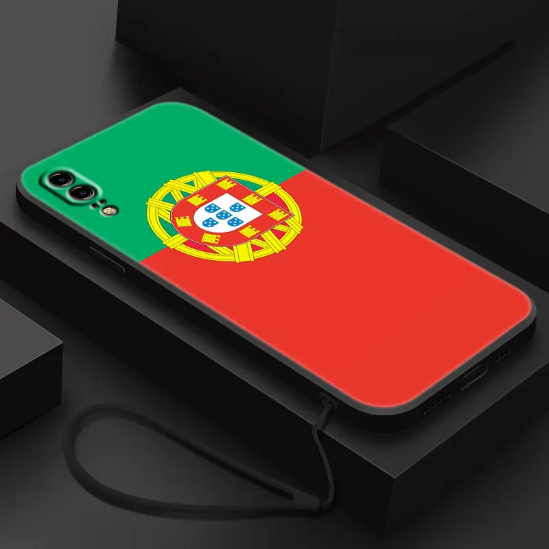 Portugal flag Case For Huawei P Smart Z S 2021 2020 2019 2018 P50 P40 P30 P20 Pro P10 P9 P8 Lite 2017 5G Black Soft Cover