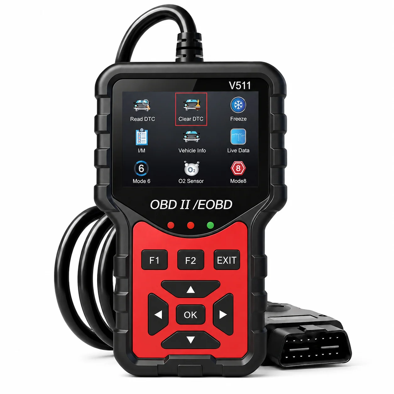 V511 Obd2 Scan Diagnostic Tool, Equipped with Battery Tester, Engine Fault Code Reader, Real-Time Data, Dtc Query, Snapshot Function