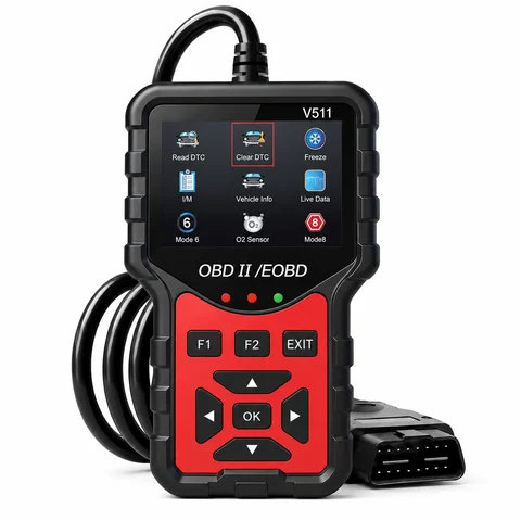 V511 Obd2 Scan Diagnostic Tool, Equipped with Battery Tester, Engine Fault Code Reader, Real-Time Data, Dtc Query, Snapshot Function
