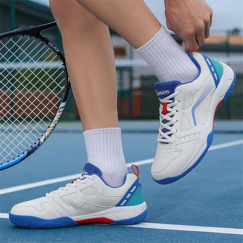男性夏通気性バドミントントレーニングシューズ軽量女性バレーボールスニーカーメッシュ卓球スポーツトレーナー