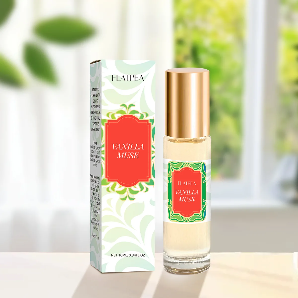 Vanilla Musk Long-Lasting Perfume Oil for Women Alcohol-Free 10ml Fragrance Elegant Scented Essential Oil