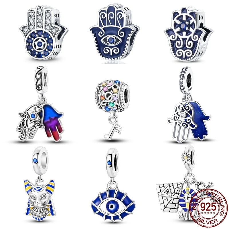 

100% Real S925 Sterling Silver Devil Eyes Series Charms Fit Original Pandora Bracelet&Bangle For Women Birthday Jewelry Gift Hot