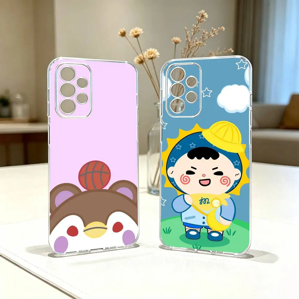 Cute Cartoon Mascot GMMTV  Phone Case For Samsung S25,S24,S21,S22,S23,S30,Ultra,S20,Plus,Fe Transparent Cover