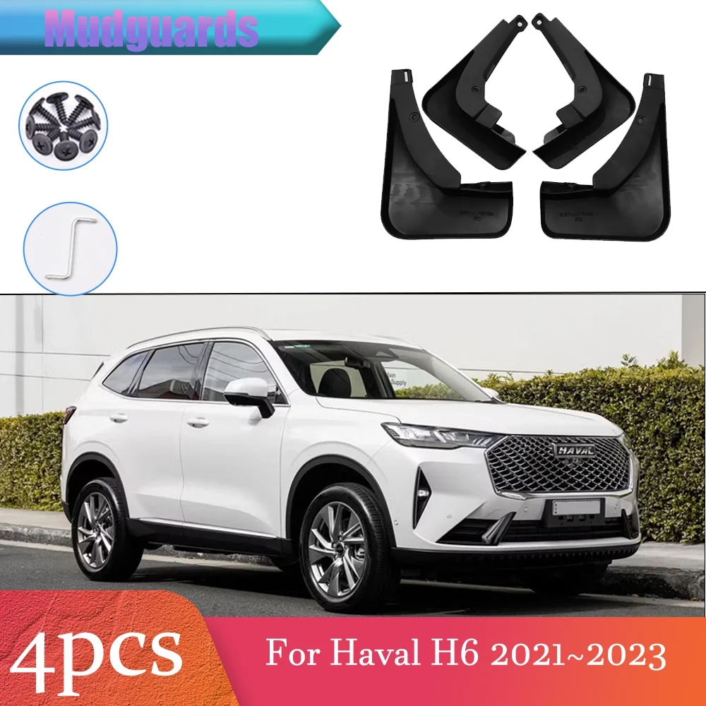 For GWM Haval H6 2022~2026 2022 2023 2024 2025 Car Wheel Mudguard Flaps Mud Skin Cover Guards Fenders Splash Parts Accessories