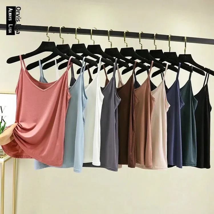 

Pop Modal Tank Women's Slimming V-Neck Summer InnerSlimmings Smooths Your Silhouette CasualTop Thin Inner Layer Base Tank