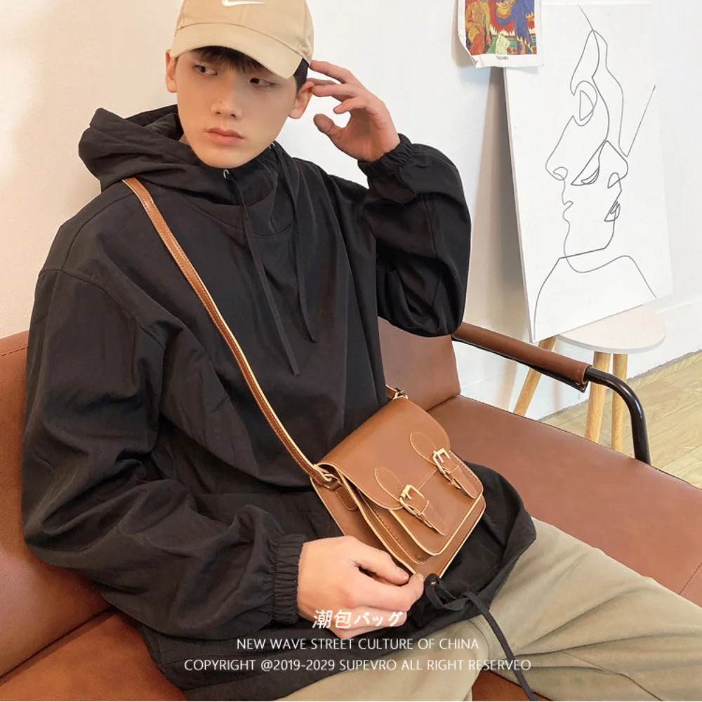 Men Shoulder Bag Vintage Messenger Bag Leather Men Handbag Pu Leather Crossbody Bags For Men