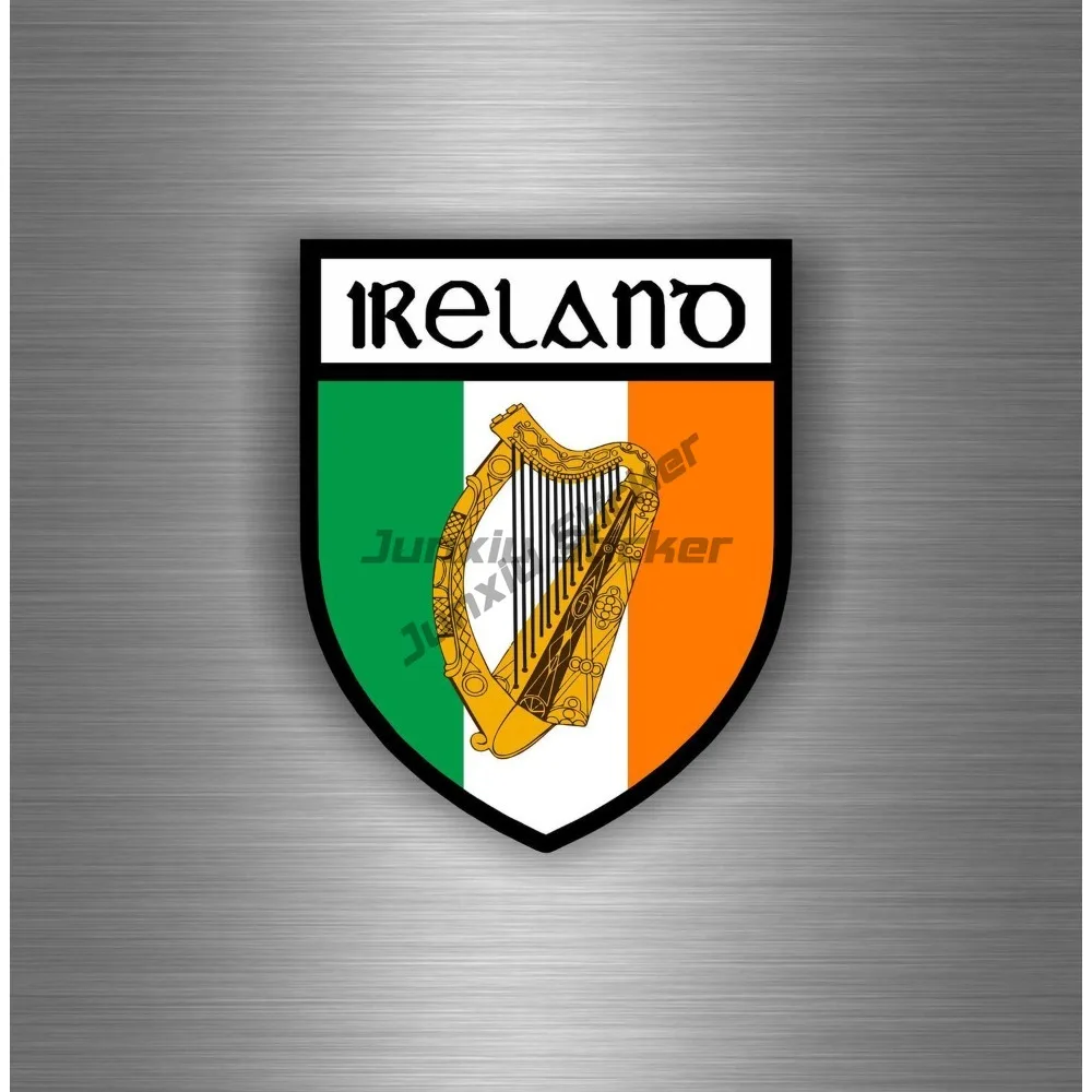 

Sticker Decal Car Shield Motorcycle Tuning Jdm Flag Ireland Irelande Irish Royal Accessories Exteri