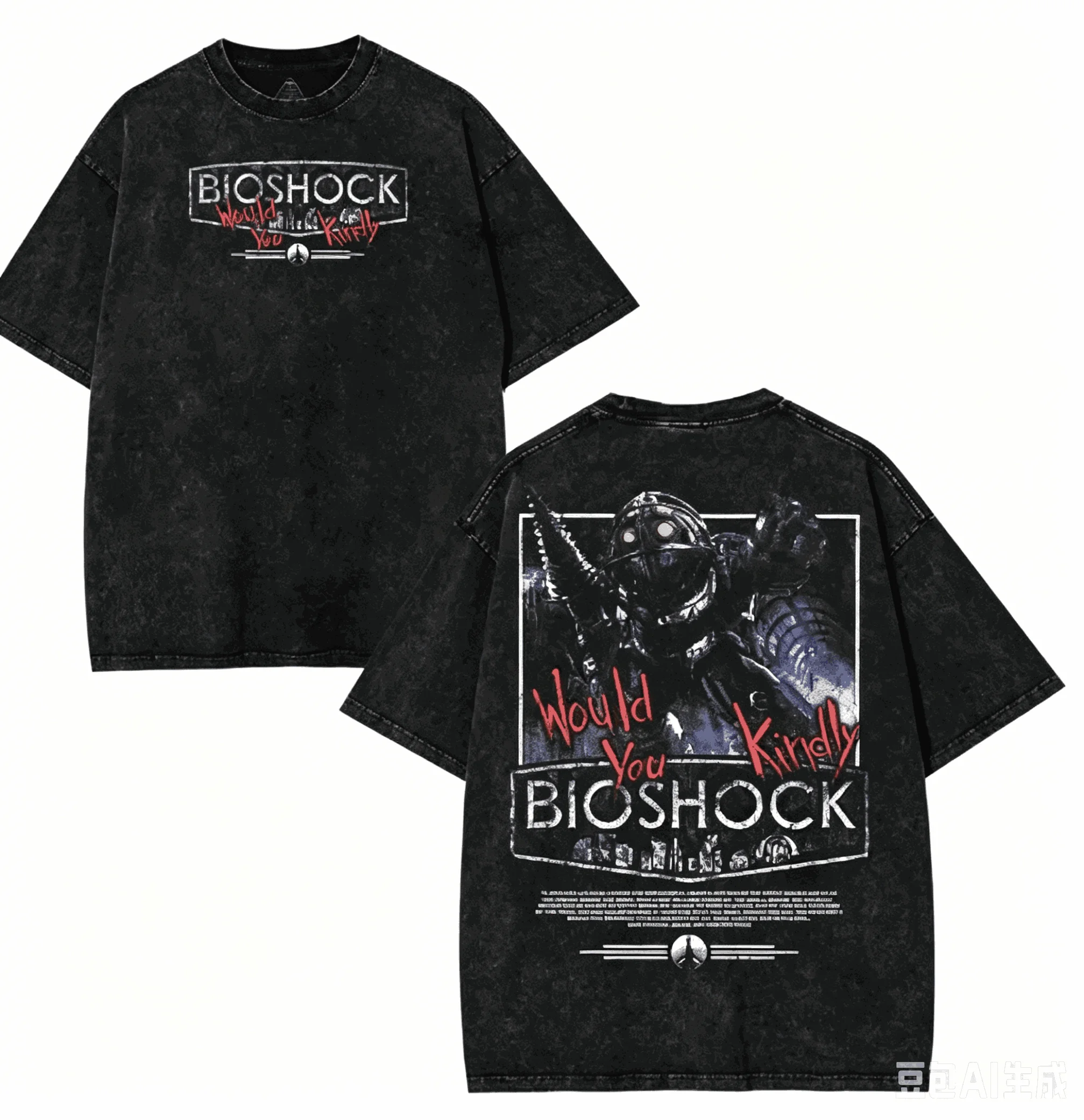 Camiseta BioShock Lavada, Nuev - Vintage Fashion Model reseña y precio