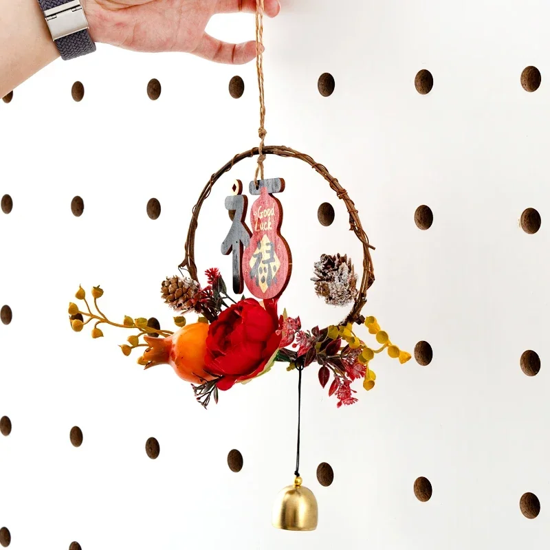 

Household relocation New Year's blessing wreath pendant, porch wall home