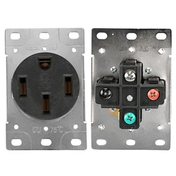 American 250V 50A 4 hole NEMA 14-50R US Generator outlet Anti-off industry power socket plug inline wire connector