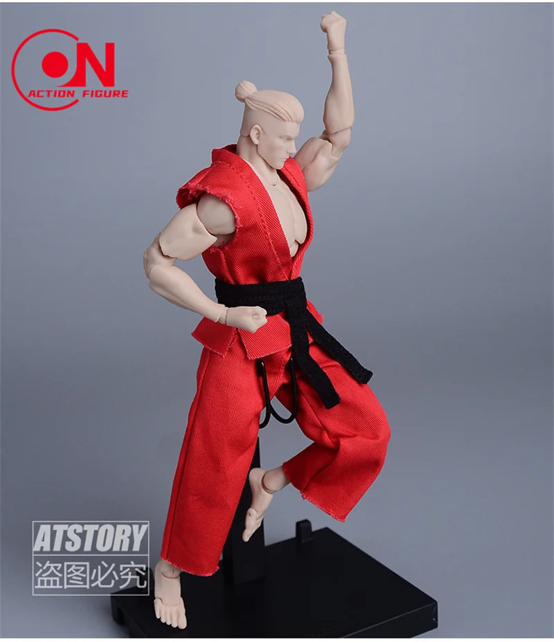 ATstory-sem mangas Taekwondo Training Suit, roupas soltas de combate judô, soldado masculino, Fit 6 "Action Figure Corpo, 06FS048, 1:12