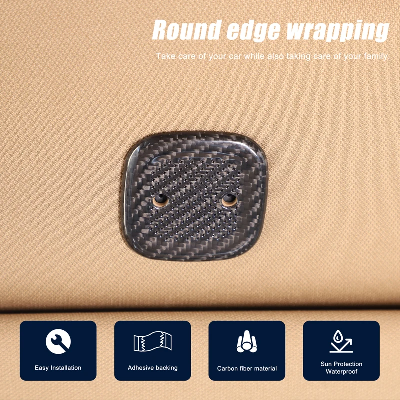 لاند روفر رينج روفر فوغ L460 2023 2024 2025 ريال ألياف الكربون سقف السيارة القرن غطاء الزخرفية 2 قطعة #2