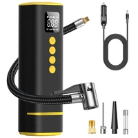 CARSUN-bomba de aire para neumáticos de coche, compresor de aire portátil de 12V y 150PSI, inflador con cable para coche, motocicleta y bicicleta con cable de alimentación extendido