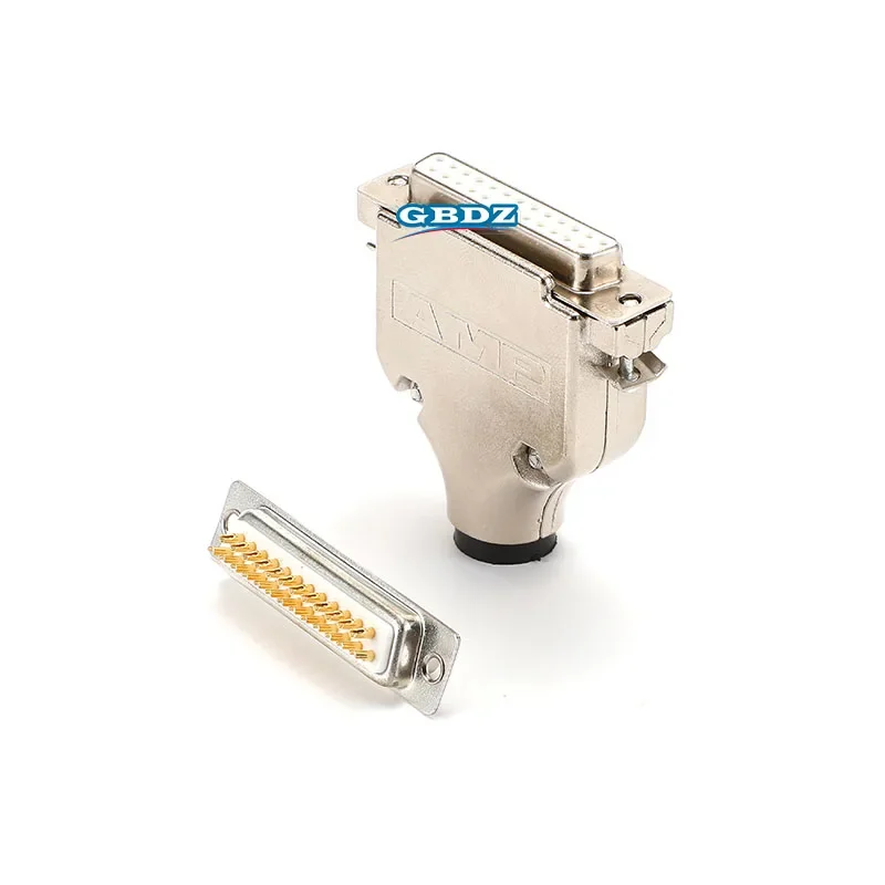 مطلية بالذهب 25 دبوس DB25 جاك المكونات المتوازية 3U 5U الصلبة دبوس لحام أمبير قذيفة معدنية 25P ذكر أنثى التوصيل