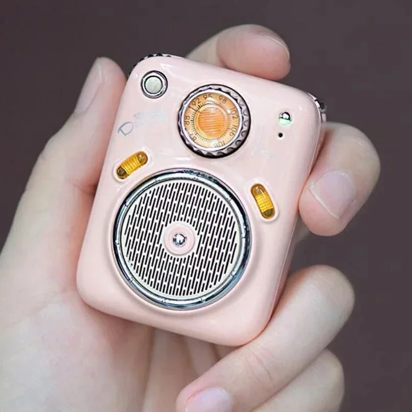 

New 4 In 1 Mini Smart Speaker Retro Bluetooth FM Radio, TF Card Portable Outdoor Waterproof Speaker for Girlfriend Birthday Gift