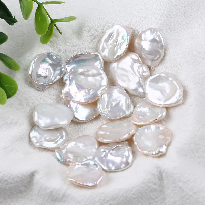 17-21mm white keshi petal shape loose pearl for jewelry making