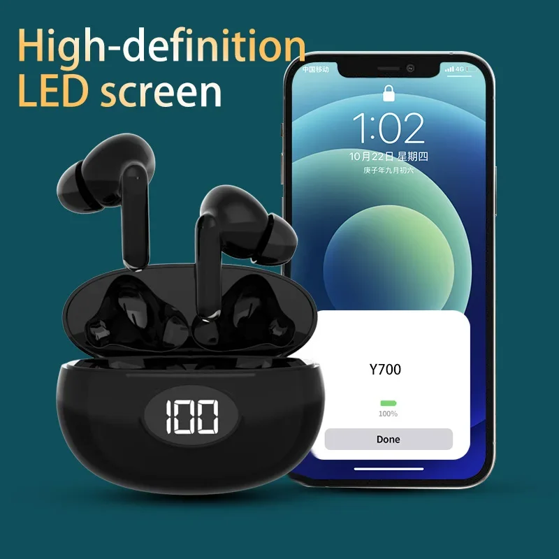 Bluetooth TWS Headphones 3D Stereo Sports Wireless Earphones with Dual Mic Noise Canceling Headest Auto Connect Earbuds