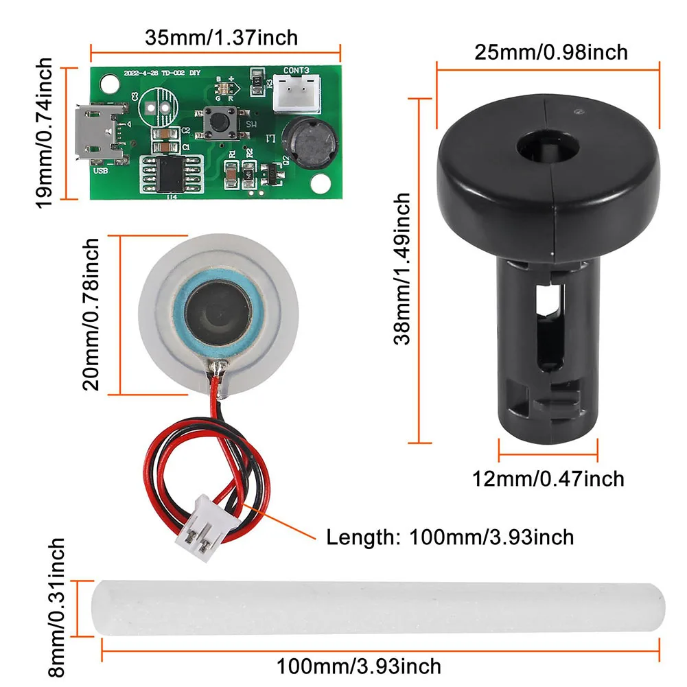 8PCS USB Spray Module USB Humidifier Module Circuit Board 5V Atomization Module Mist Maker Serves As A Versatile Humidifier For