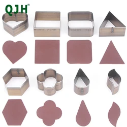 QJH 20-50mm Leather Die Cut Earrings/Drop Die Cutter /8 Shapes/Heart/Square/Rounded Square/Triangle/Hexagon/Plum/Teardrop/Leaf