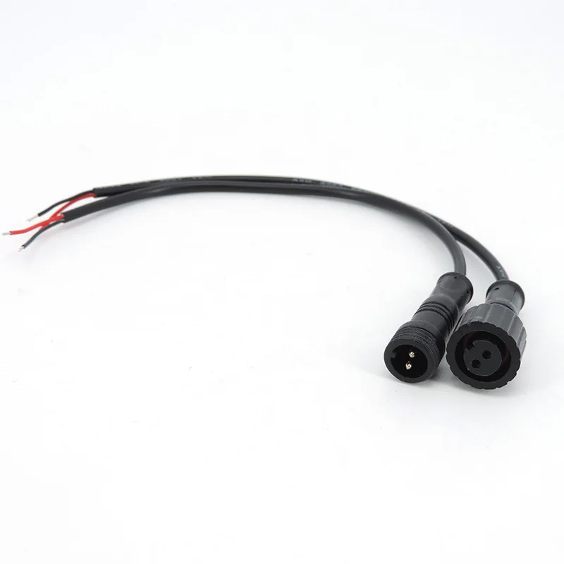 M12 M16 Waterproof 2 Pin core DC Male Female Jack nut IP65 Cable Wire power supply connector lead Plug for LED Strip light