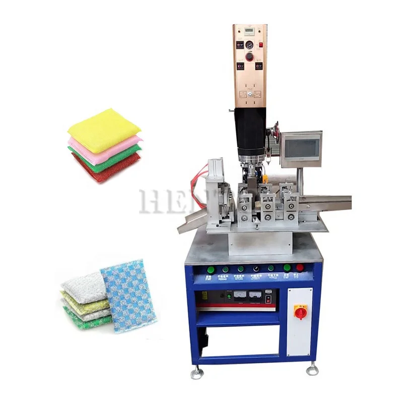 

Automatic Kitchen Scrubber Cloth Making Machine / Scrub Cleaning Pads Making Machine / 3200w Sponge Scourer Machine