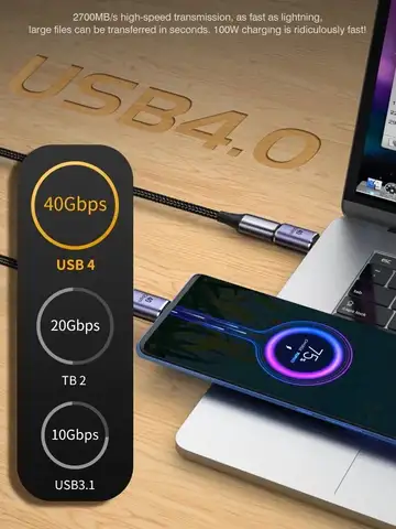 USB4.0 40Gbps OTG Type C 90 Degree Adapter 100W 5A USB C to Type C Fast Charging Converter USB C Data Adapter For Macbook 8K60HZ