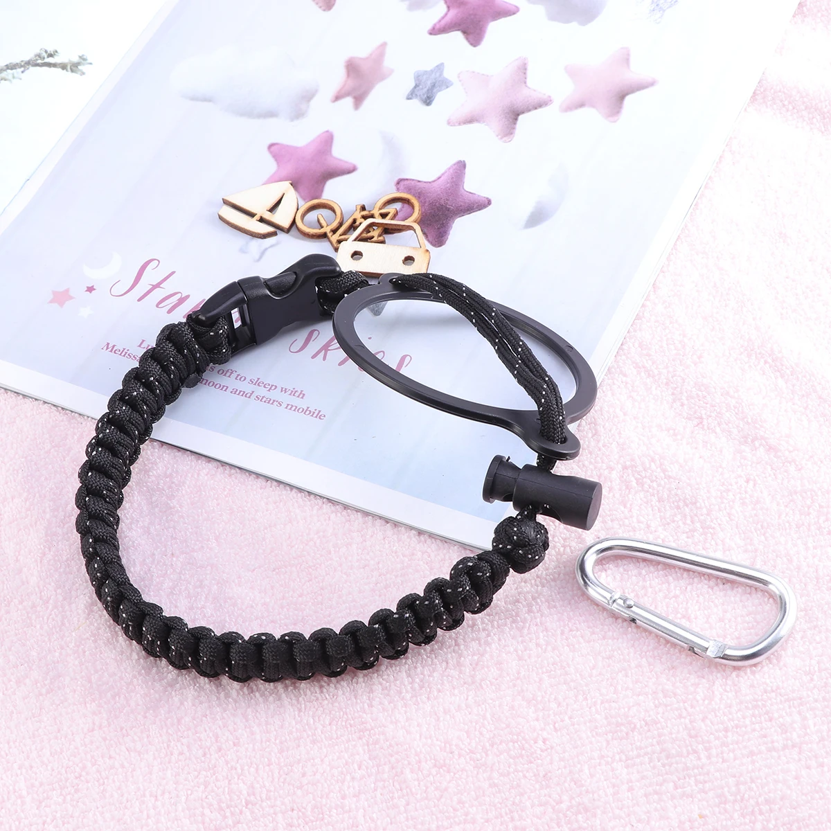 

1pc Insulated Cup Handle Adjustable Bottleneck Strap Durable Paracord Rope For Hikers Campers Office Use Water