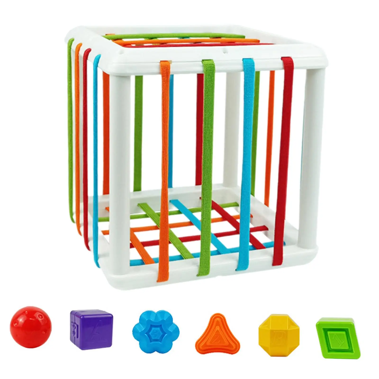 Montessori Toy Educational Learning Toy Cube Bin Sensory Toy Shape Sorter for 12-18 Months Baby Children Toddlers Birthday Gifts