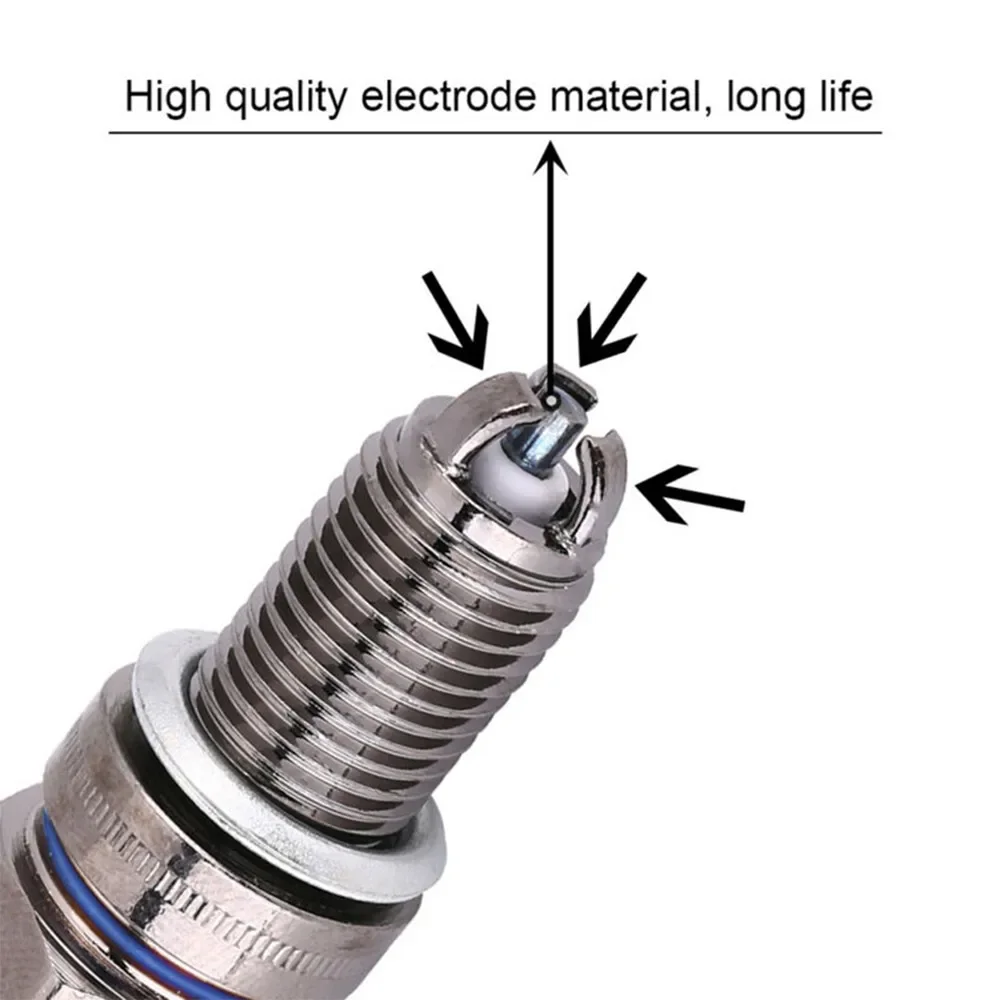 1/2Pcs Racing Spark Plug 3 Triple Electrode A7TC D8TC For GY6 CG 50 70 110 125 150CC Motorcycle Atv Scooter Motorcycle Ignition