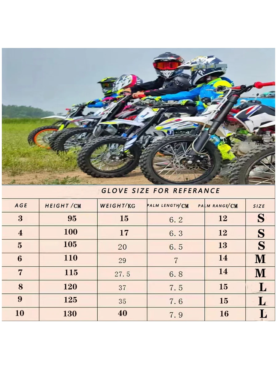 AliExpress NONE 2026 youth outdoor sports Gloves for kid riding dirt bike Gloves for BMX ATV MTB Riding Road Racing Off-Road Cycling children