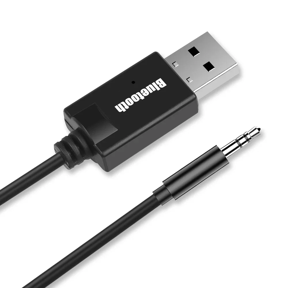 Bluetooth 5.0 receptor de áudio kit carro 3.5mm 3.5 jack aux auto estéreo música usb dongle adaptador sem fio para amplificador alto-falante do carro