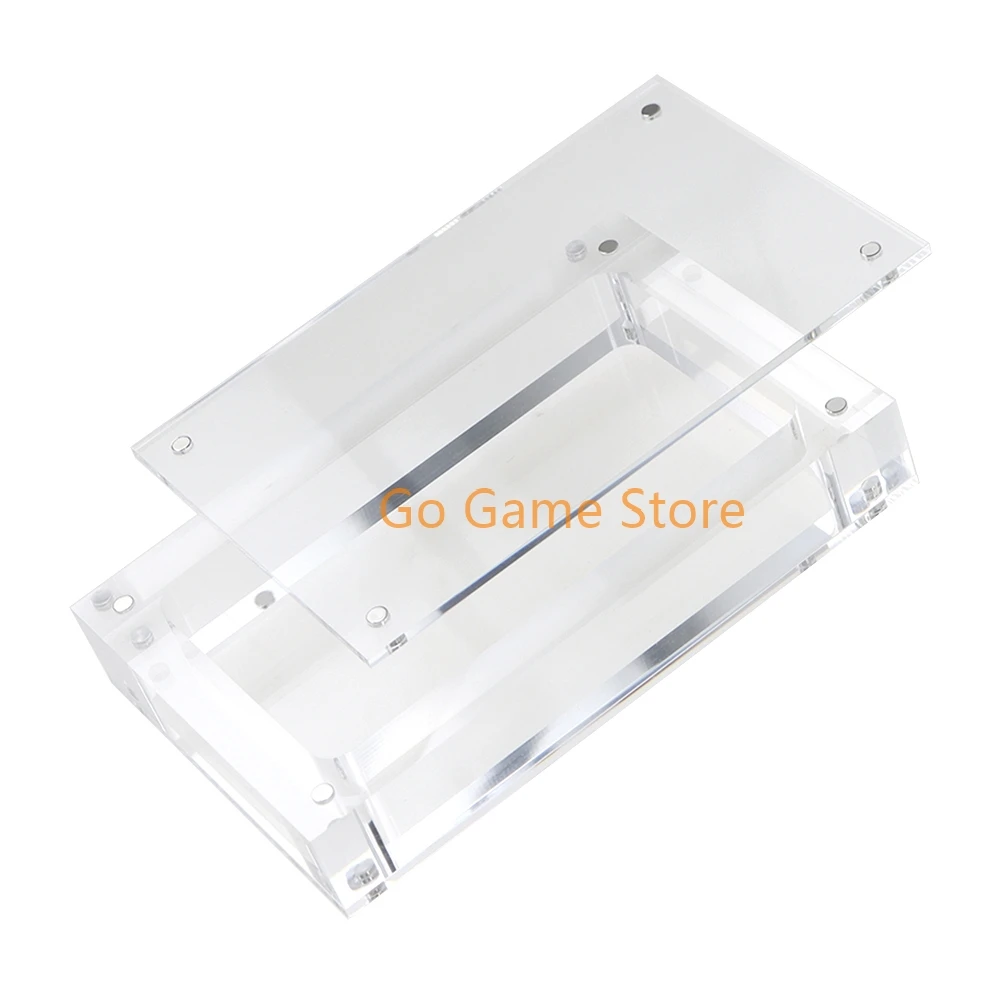 1pc Transparent Acrylic Case Magnetic Lid Display Case Storage Box for NDSL Game Console