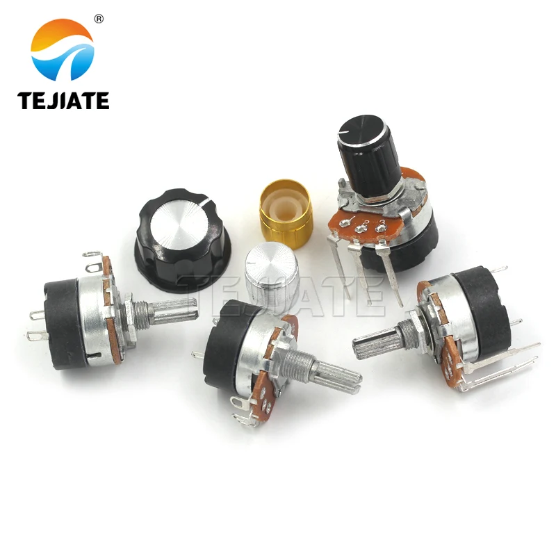 1PCS WH138-1 adjustable resistance speed regulator with switch potentiometer length 20mm B5K B10K B20K B50K B100K B250K B500K