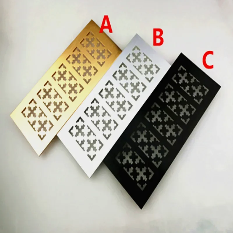 1Pcs/Lot 10cm ventilation grille Wide Anodized Aluminum Air Vent Ventilator Grille Cover Ventilation For Closet Shoe