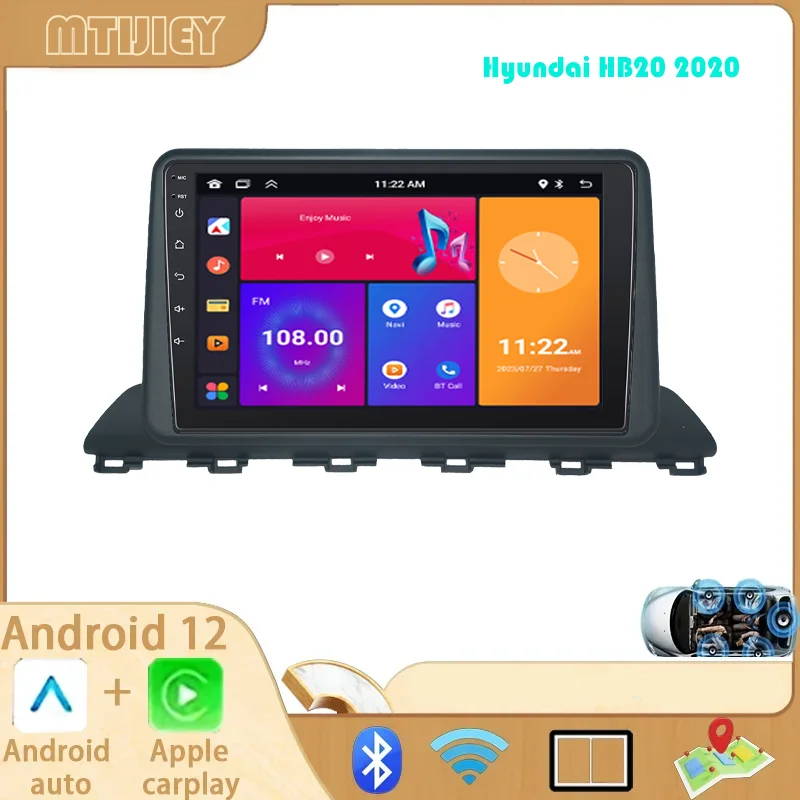 

Car Radio for HYUNDAI HB20 2020 9inch with 2G+64G Bluetooth Navigation Wireless Carplay