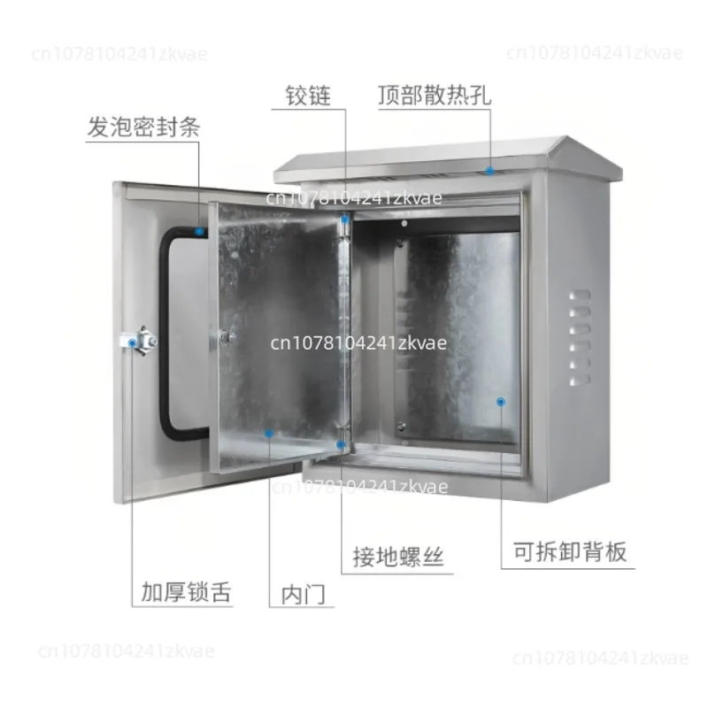Double-Layered 304 Stainless Steel Distribution Box, Outdoor Rainproof Waterproof Electrical Control